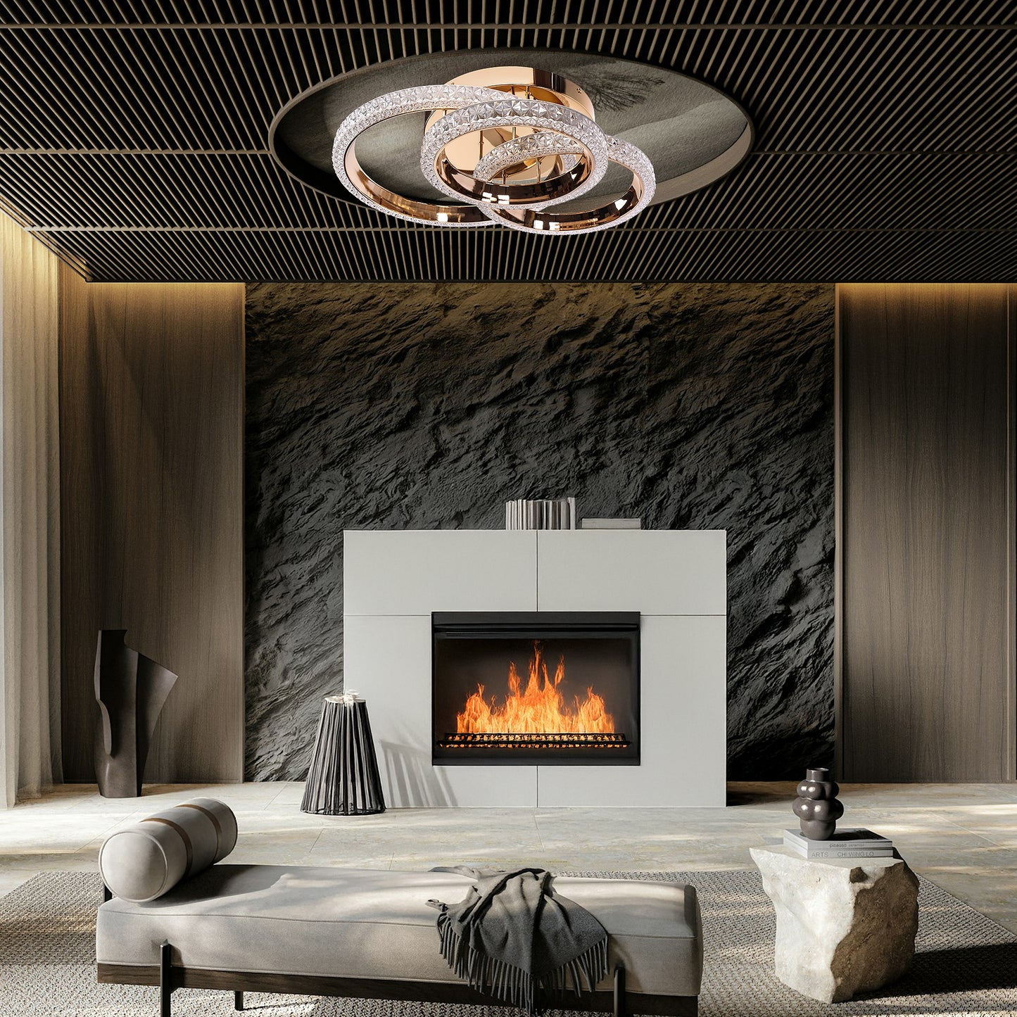 Lampă De Tavan Led Ms013-c Rose Gold  6