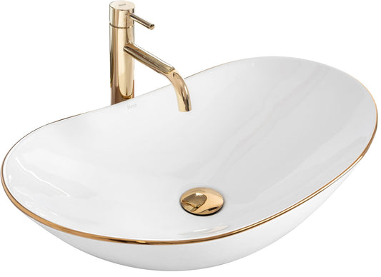 Lavoar pentru blat Rea Royal Auriu Edge 1