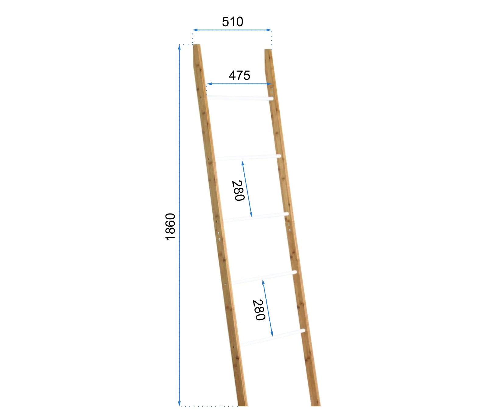 Raft Pentru Carti Înalt Bambus 186cm  11