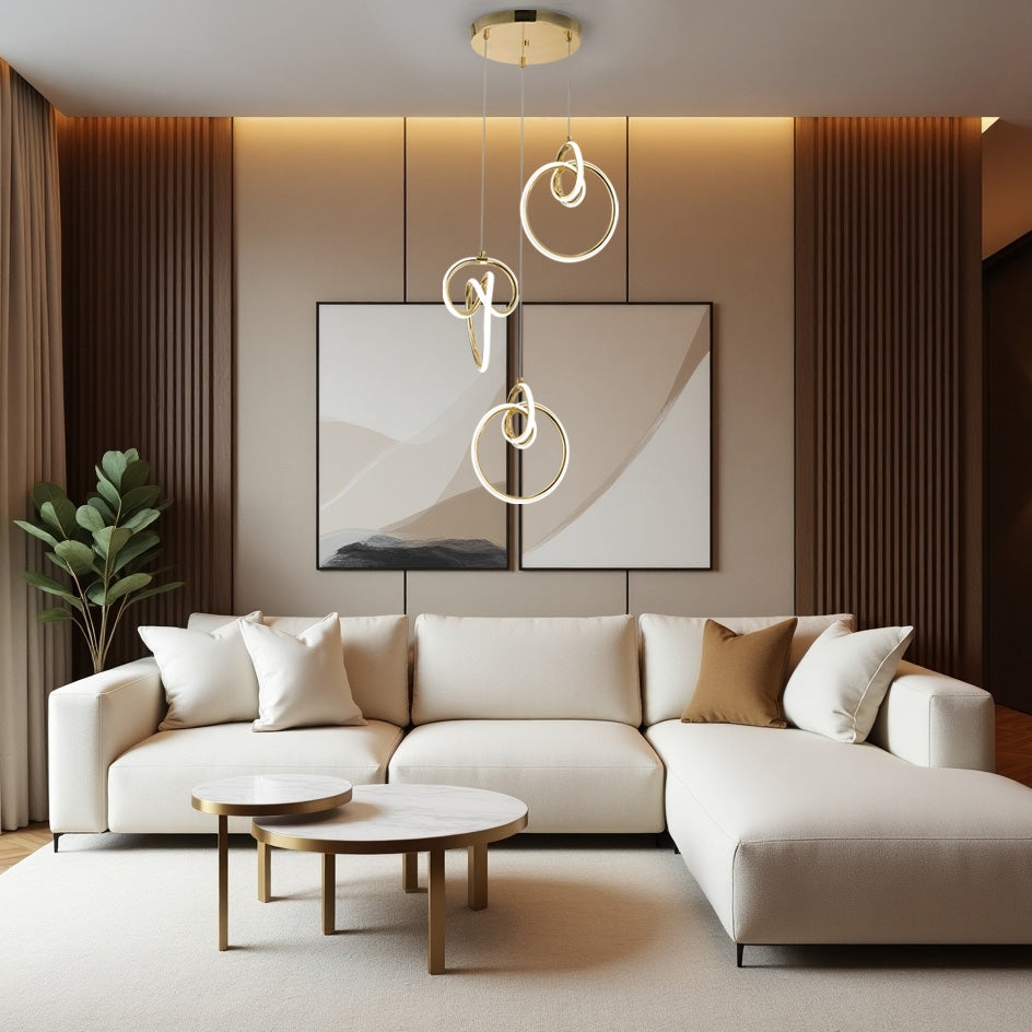 Lampă Suspendată Led G072-3cpr Gold  8