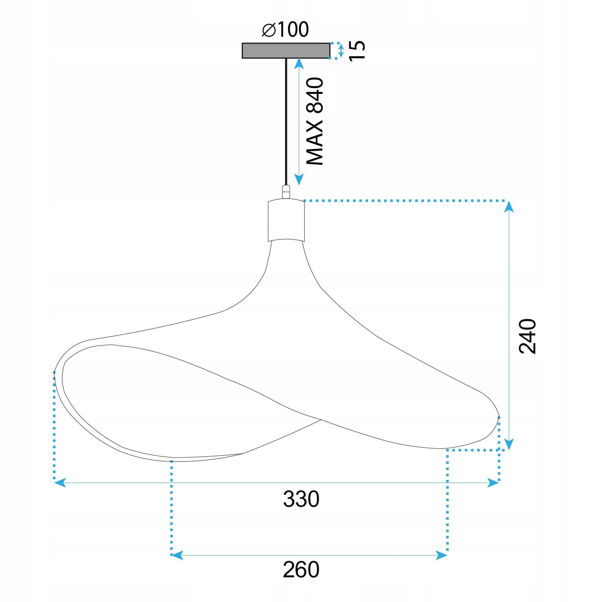 LAMPĂ SUSPENDATĂ DIN BAMBUS APP1642-1CP 30cm 13