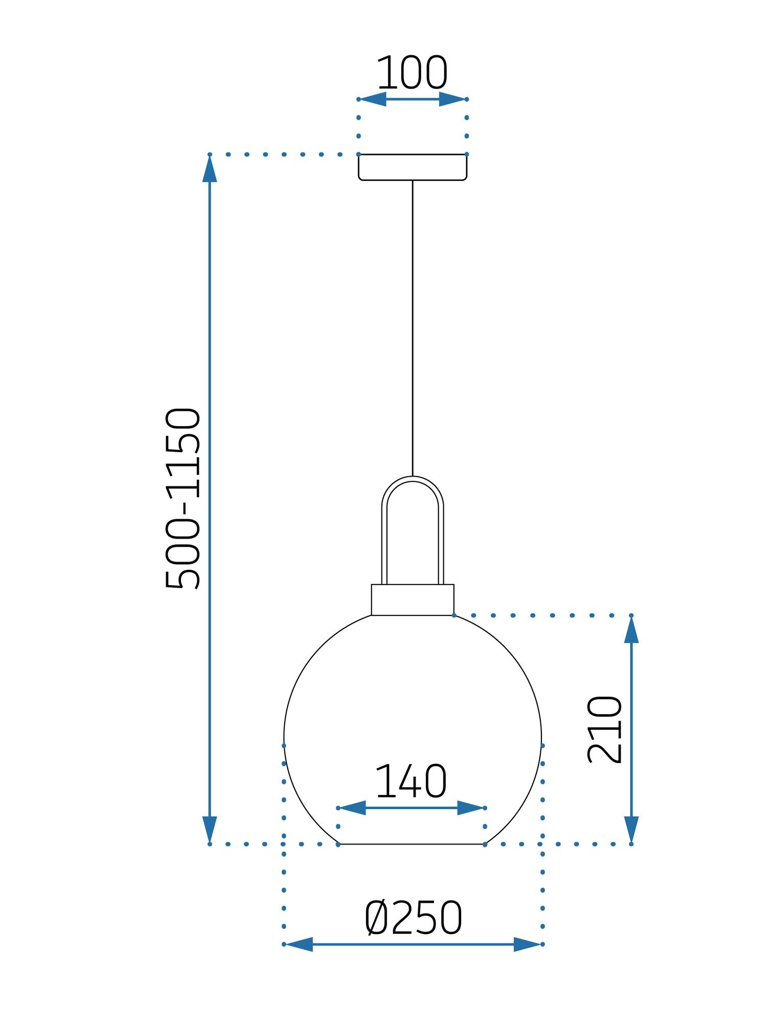 Lampă de tavan sticlă 25cm APP627-1CP  8
