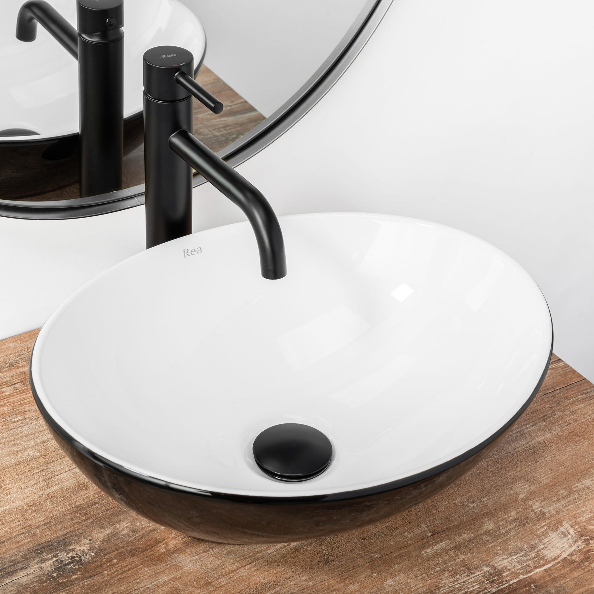 Lavoar pe blat Rea Sofia White Black 4