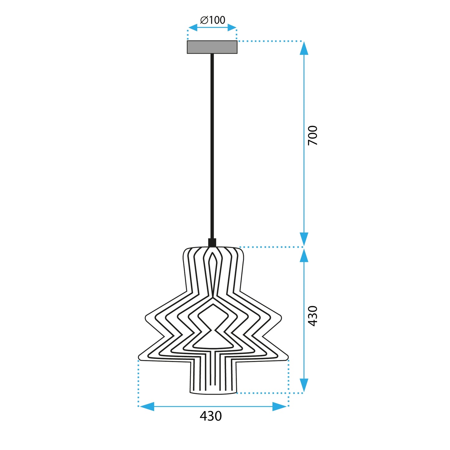 Lampă De Tavan APP1458-1CP  6