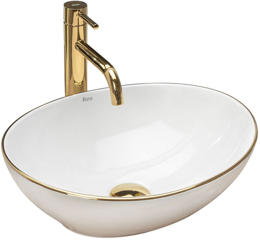 Lavoar pentru blat Rea Sofia Gold Edge 1
