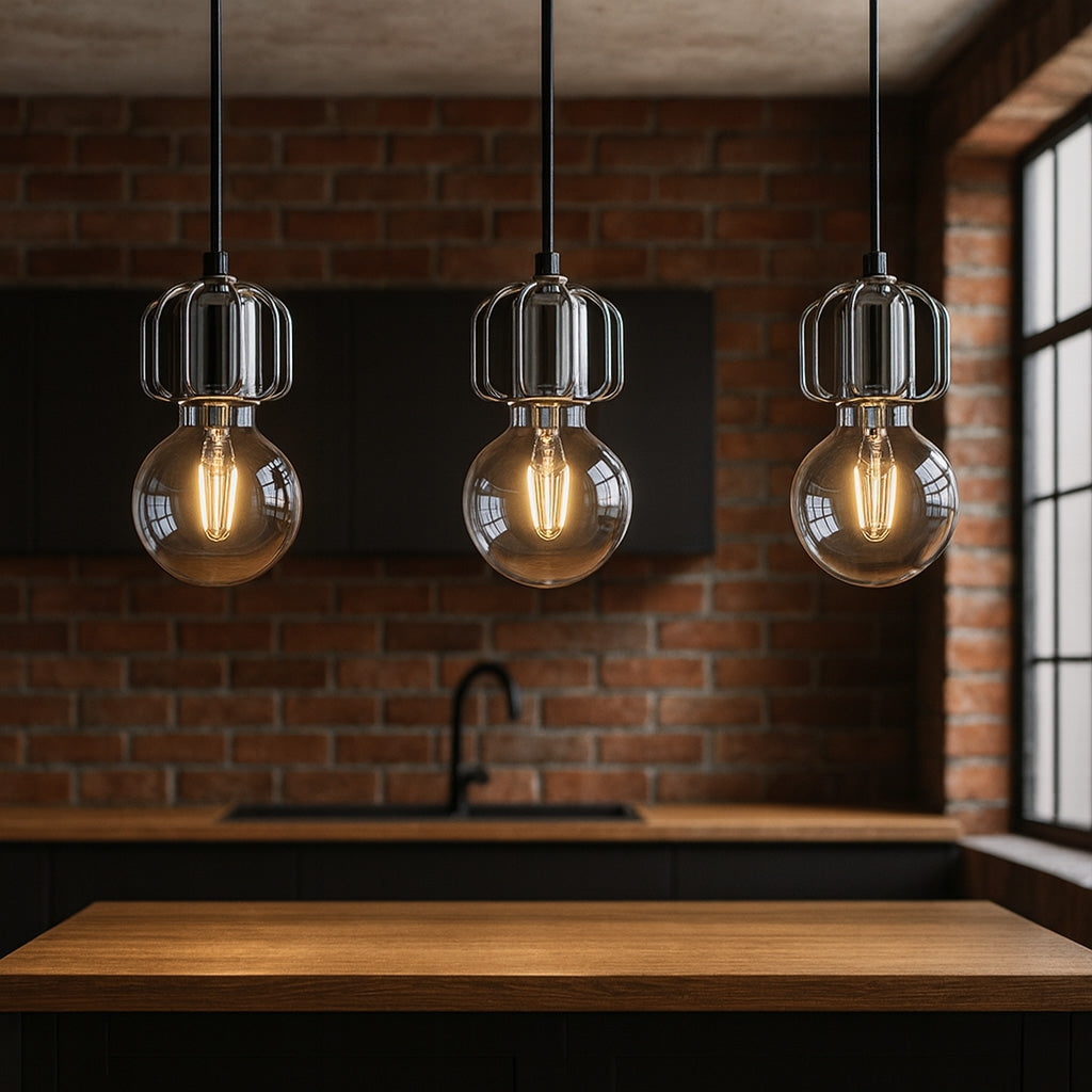 Lampa De Tavan Suspendabila Loft Crom APP594-1CP  2
