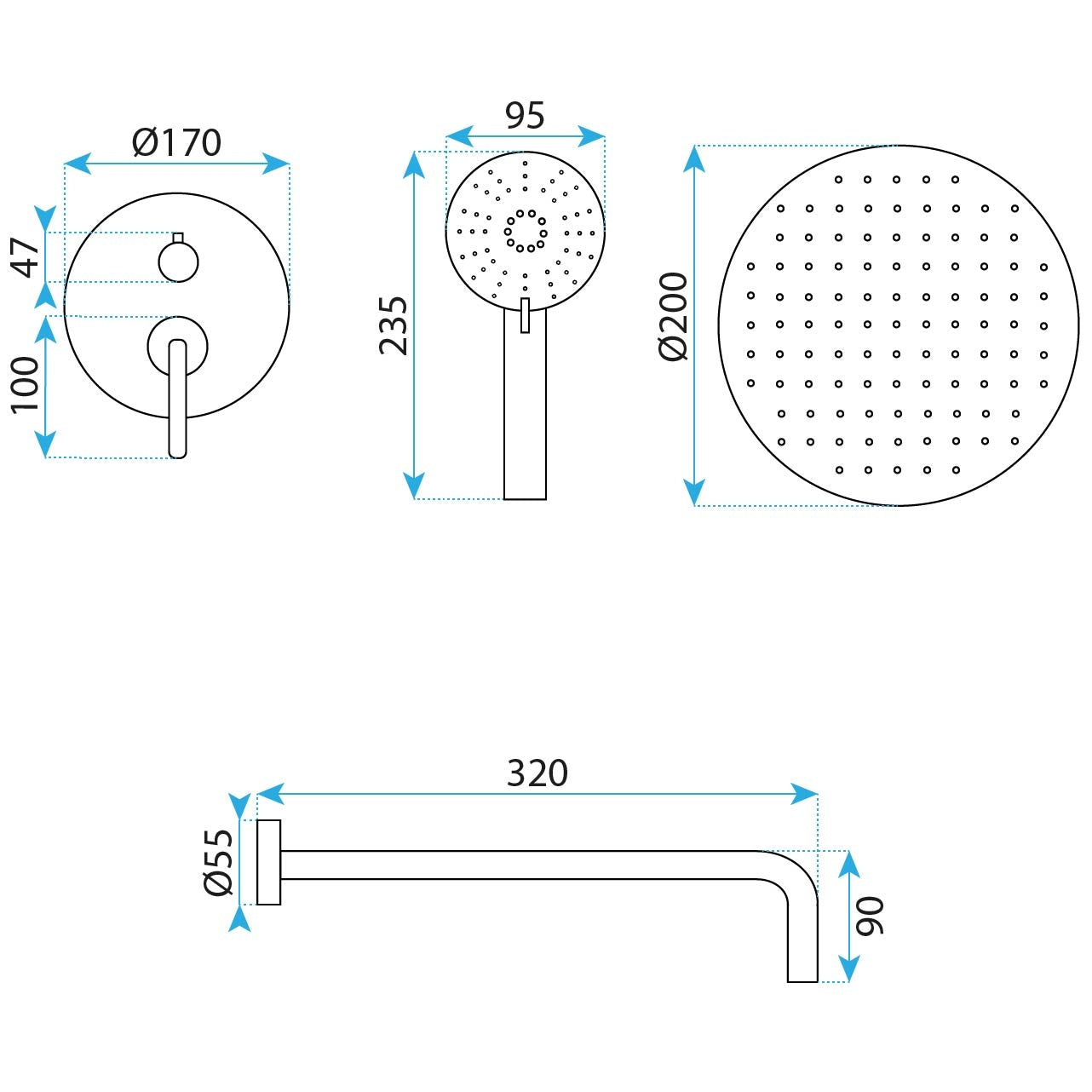 Set De Dus Incastrat Rea Ontario Brush Gold + Box  7