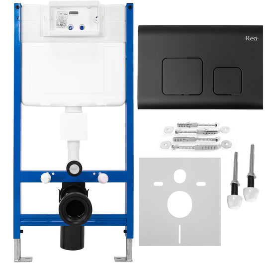 Cadru Set incastrat pentru vas WC cu buton F Black  1