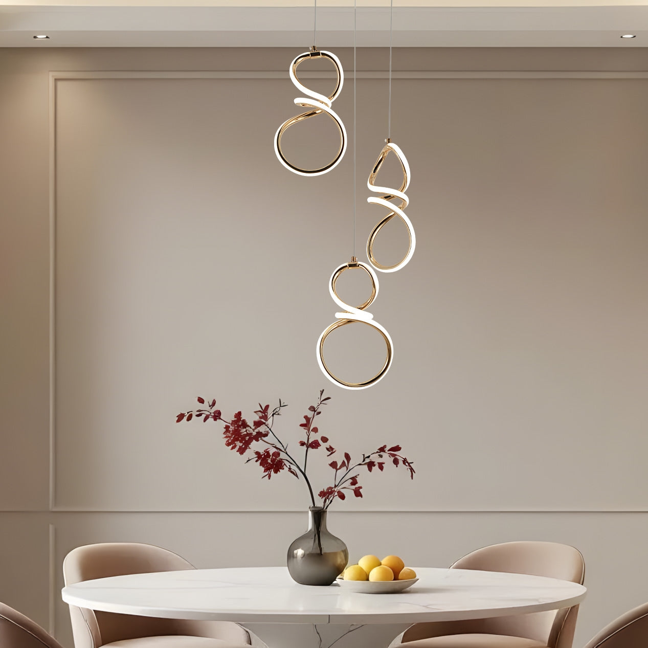 Lampă Suspendată Led G073-3cpr Gold  7
