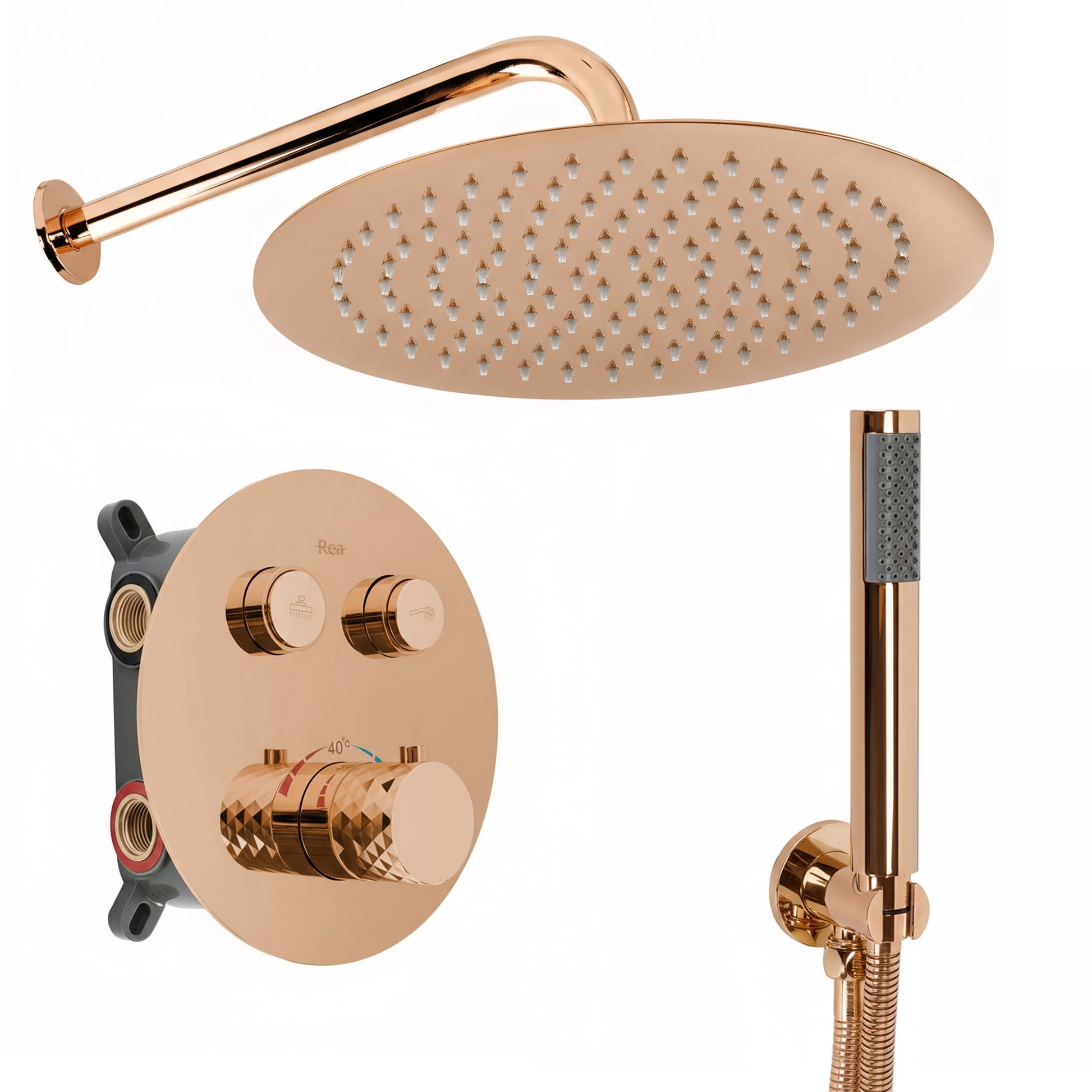 Set De Dus Incastrat Rea Lungo Diamond Copper + Box  1