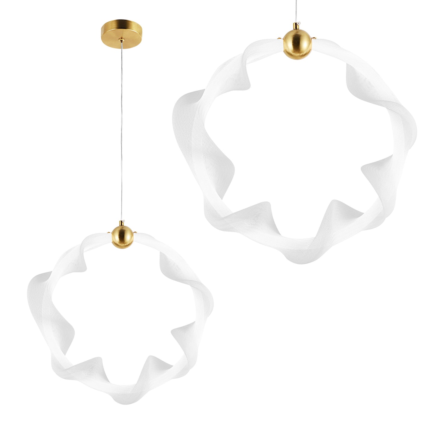 Lampa Led G014-1cp White/gold  1