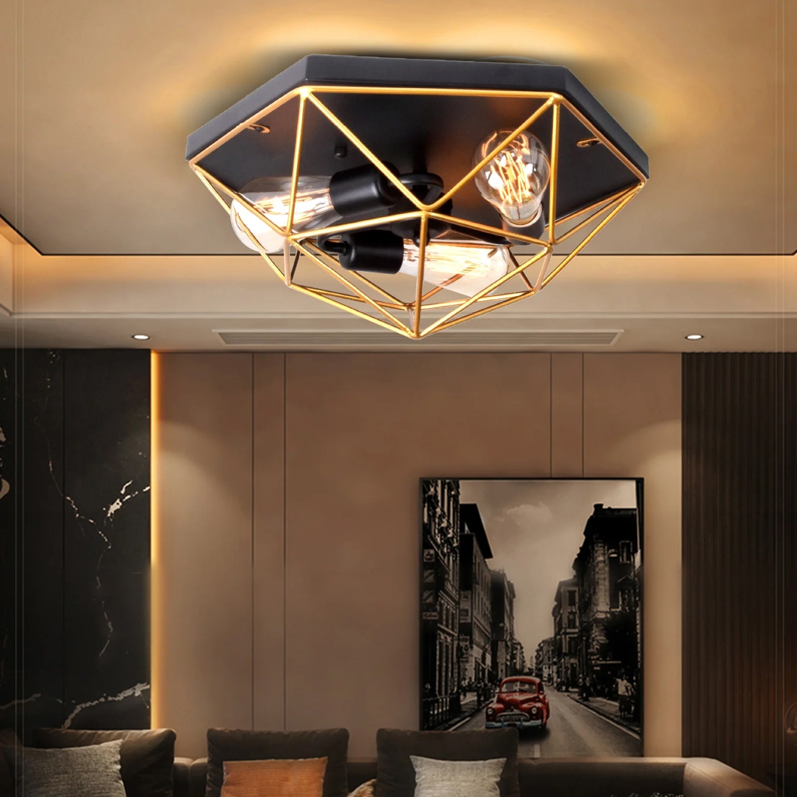 Plafoniera De Tavan Black Gold APP1094-3C  6