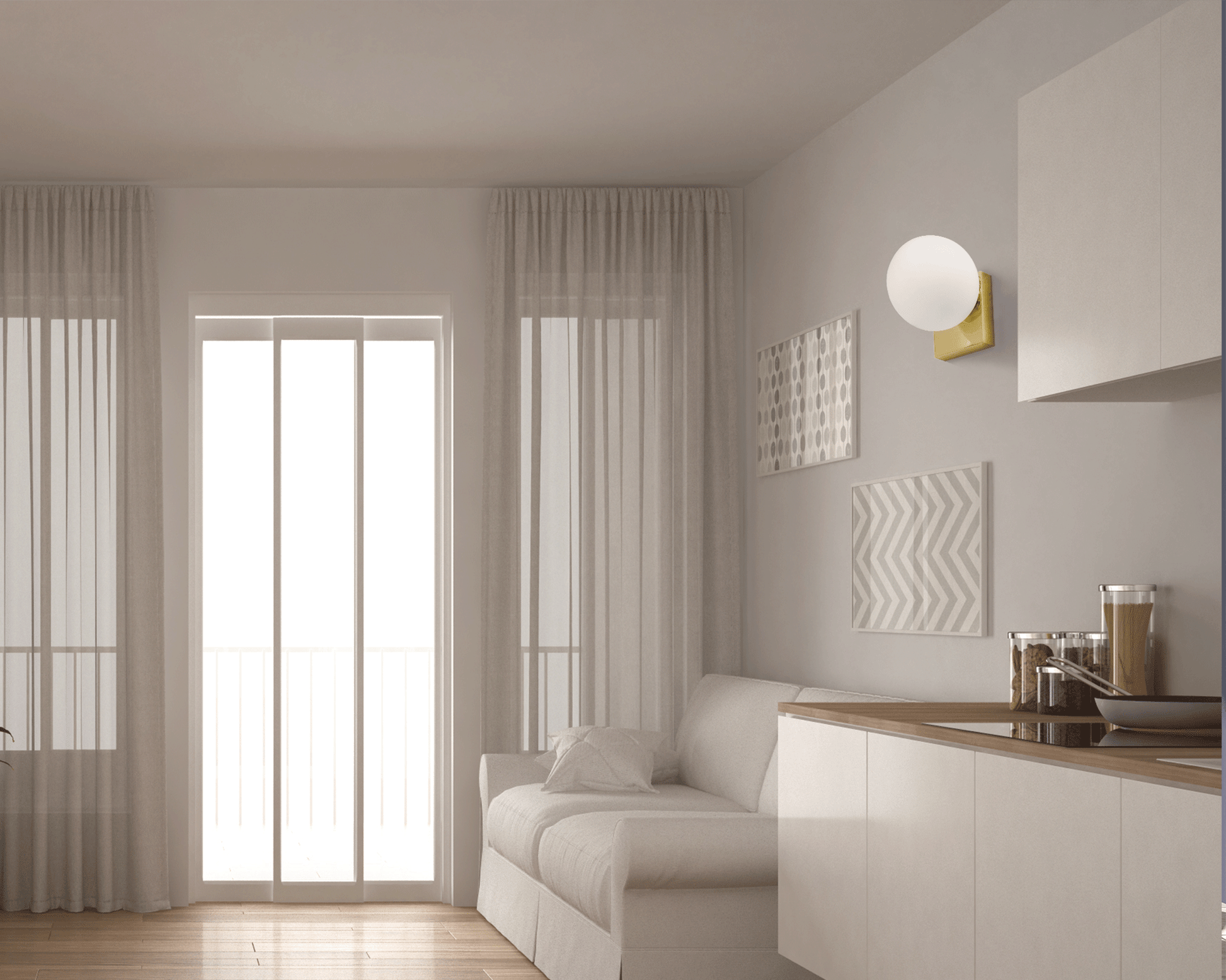 Lampă de perete sticlă APP1009-1W Gold  4