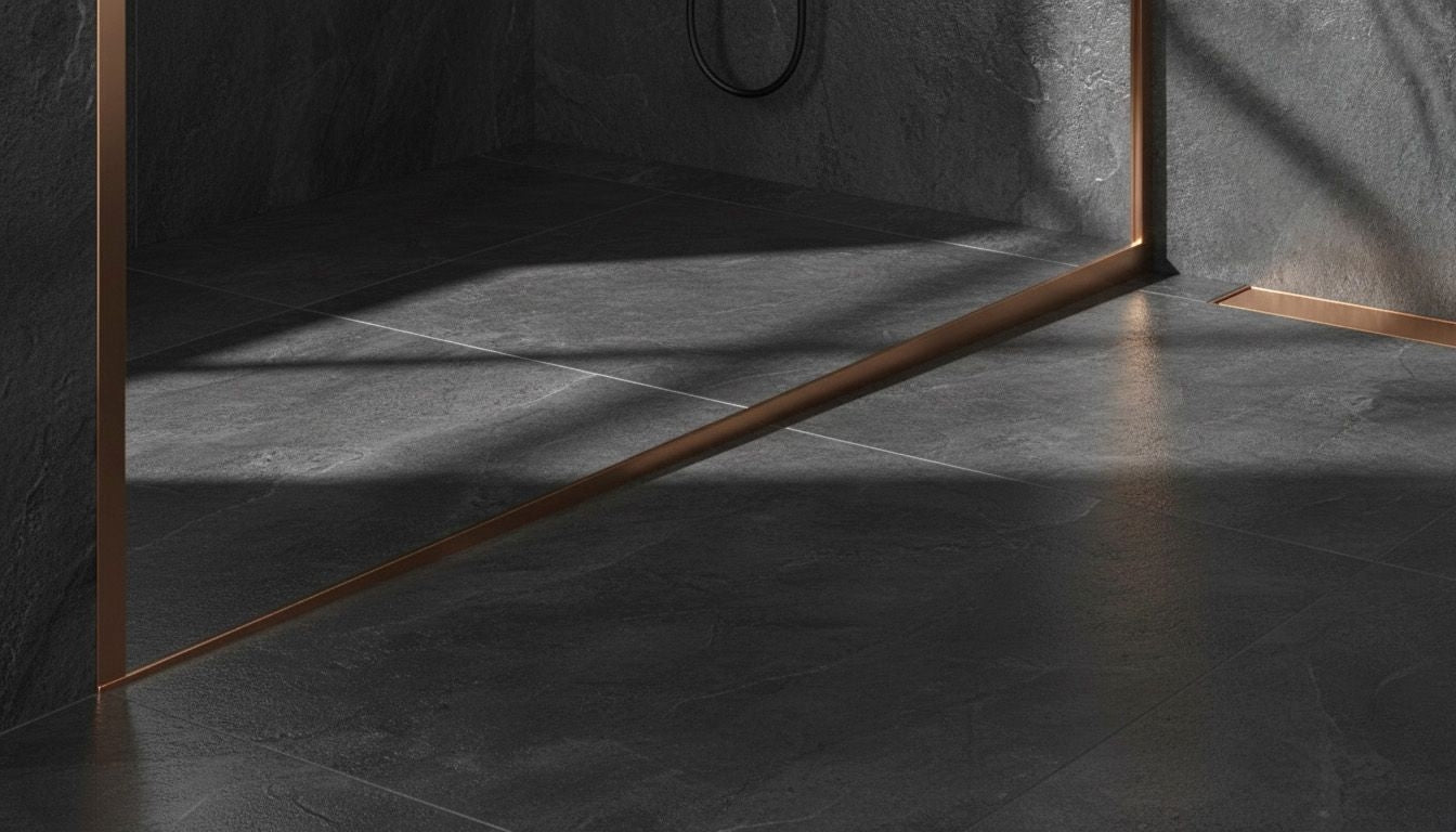 Profil de panta cadita de dus 120cm Brush Copper dreapta 5