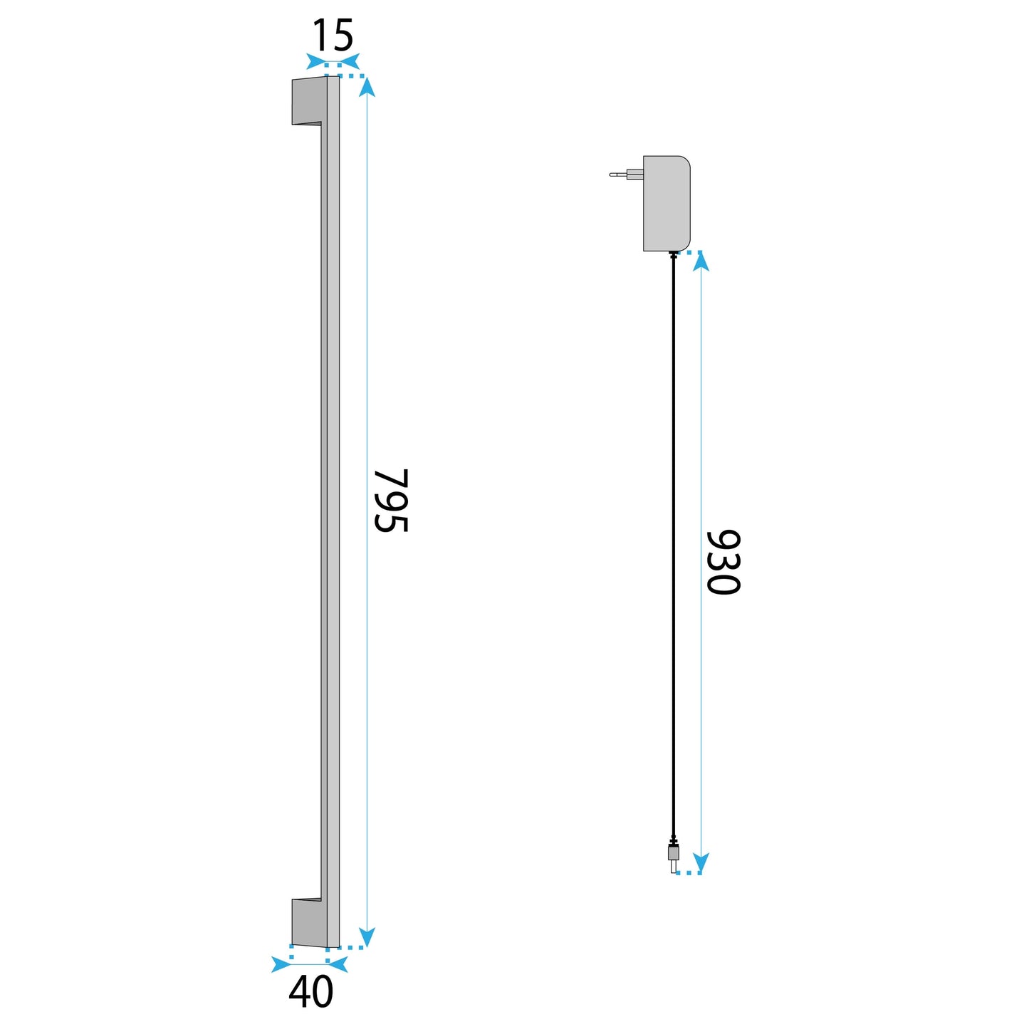 Aplică De Perete Led Lhj063-w 80cm Black  9