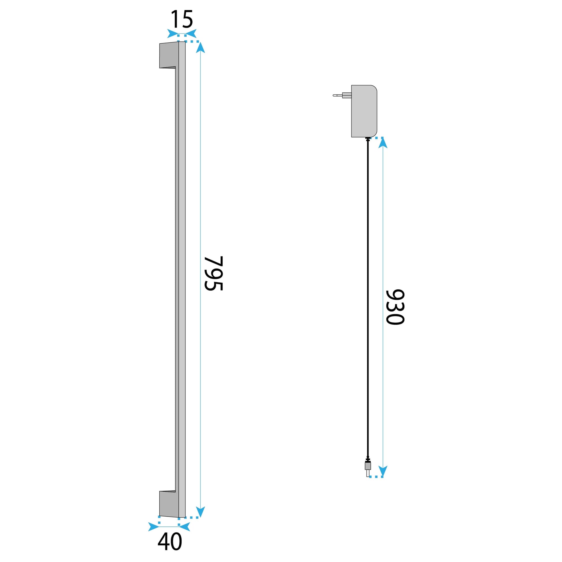 Aplică De Perete Led Lhj063-w 80cm Black  9