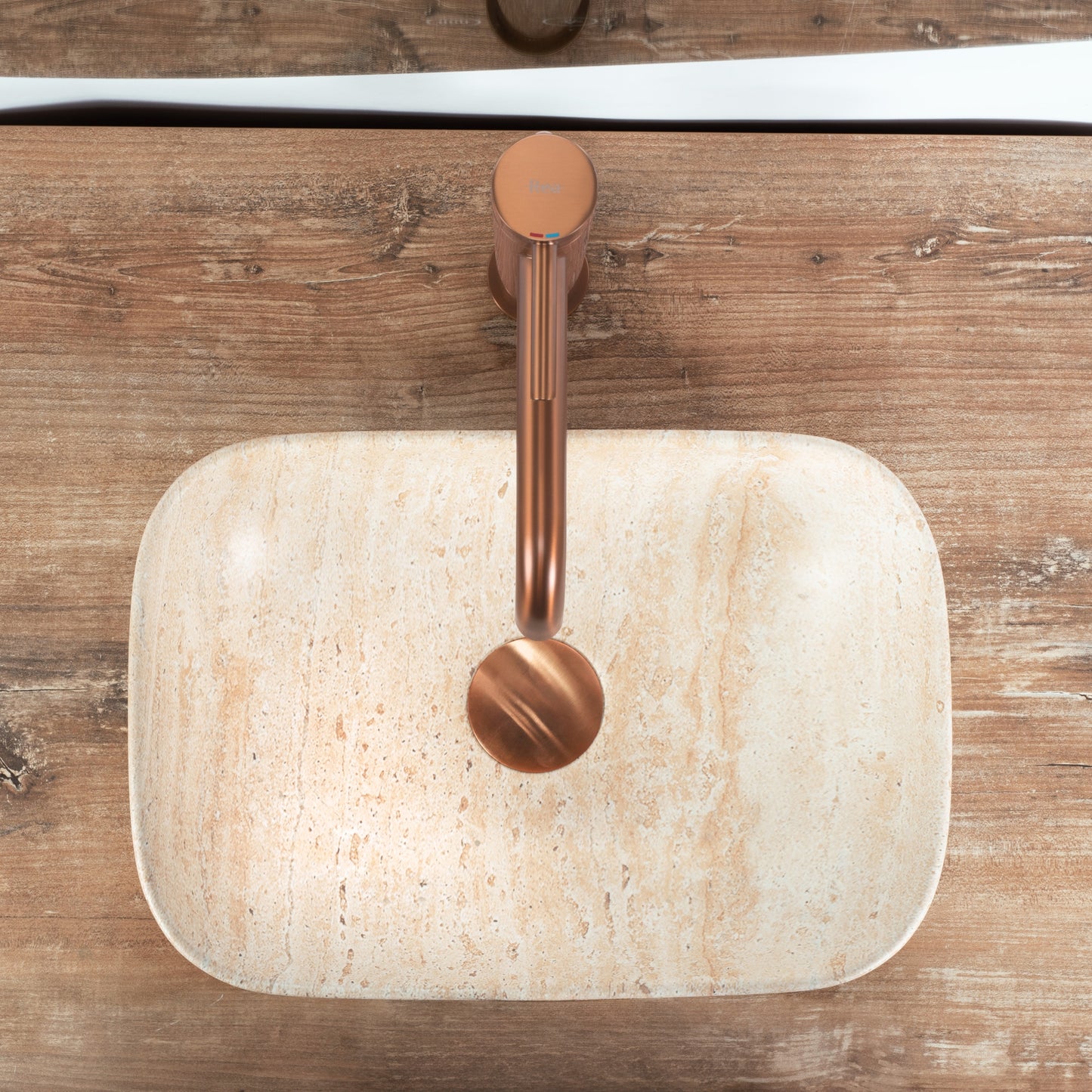Lavoar Pentru Blat Rea Belinda Mini Travertine Matt  3