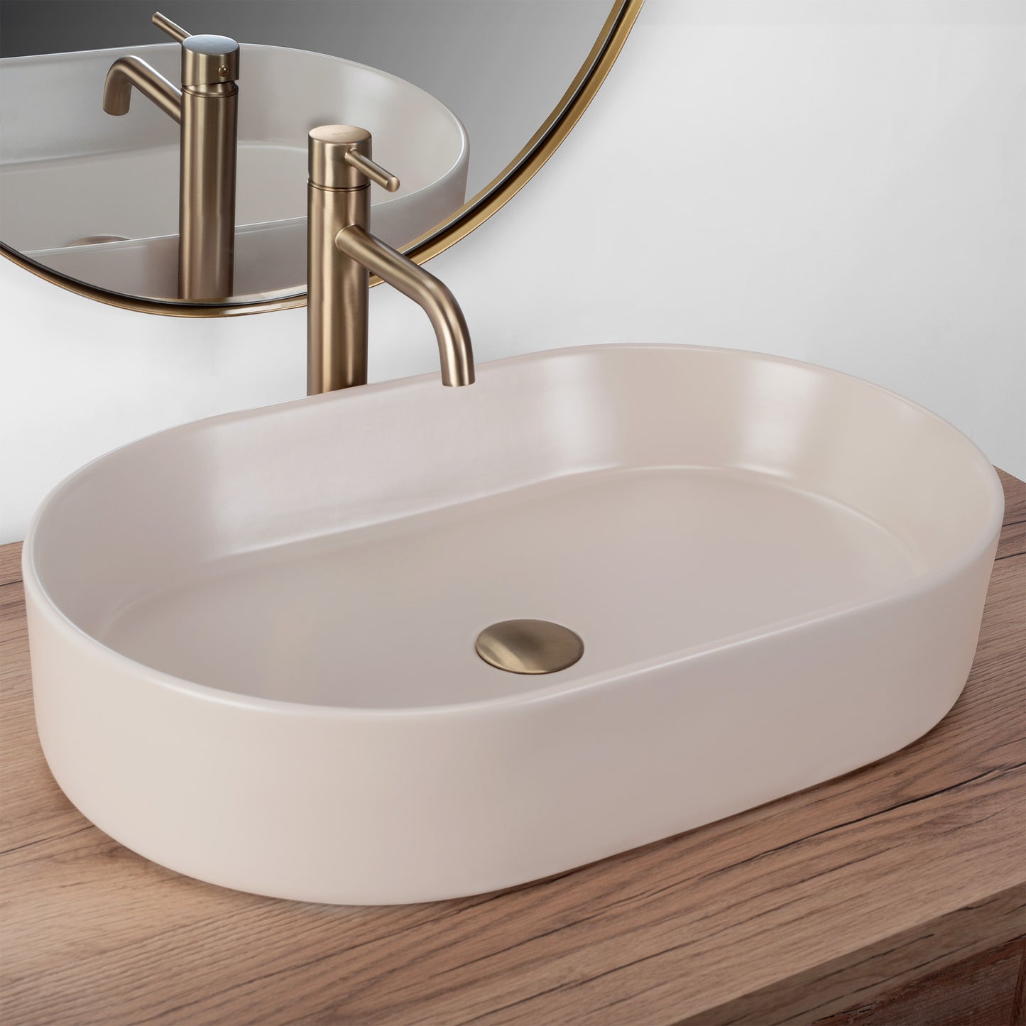 Lavoar Pe Blat Rea Nadia 60 Beige Matt  2