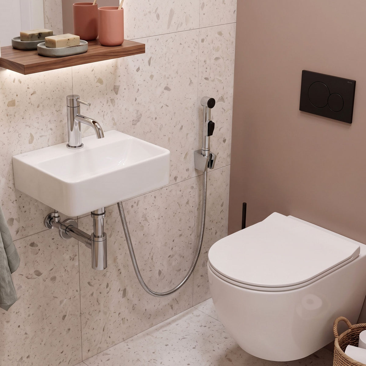Baterie Lavoar Cu Bidetta Rea Lungo Chrome 2