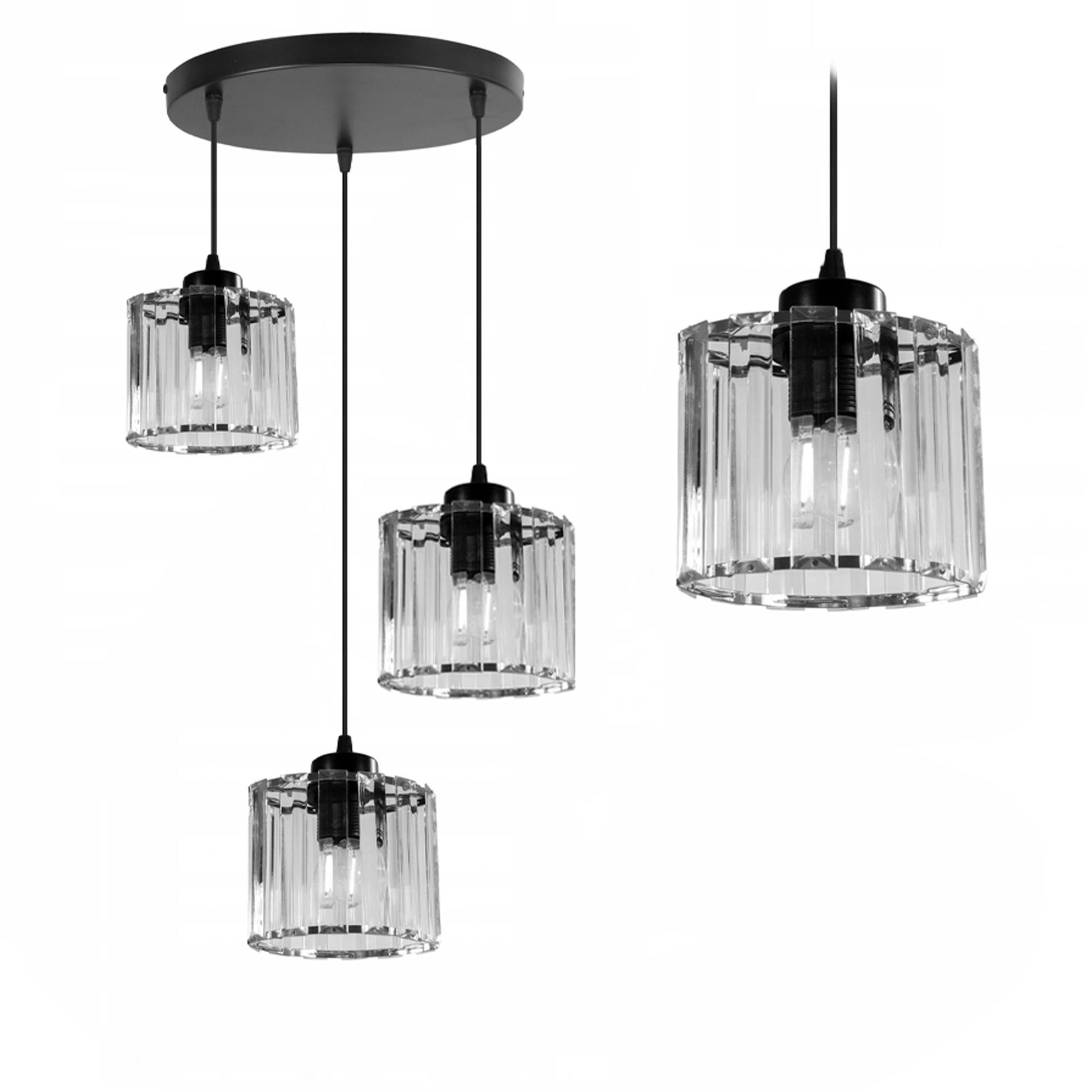 Lampă de tavan din imitatie cristal negru APP513-3CPR  1