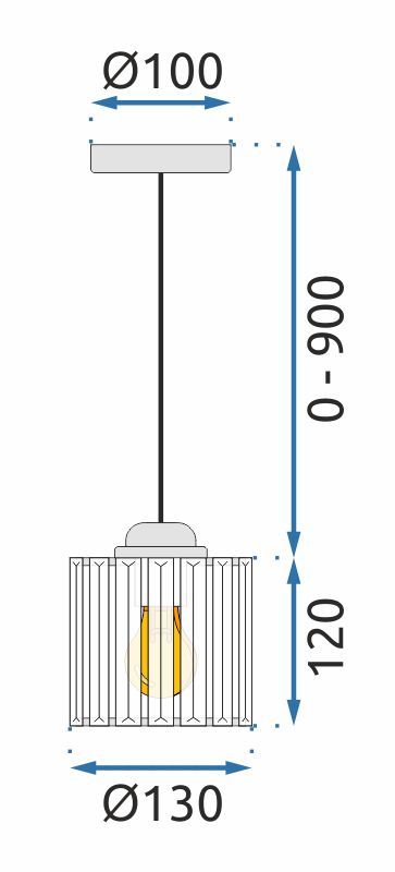 Lampă de tavan din cristal negru APP511-1CP  9