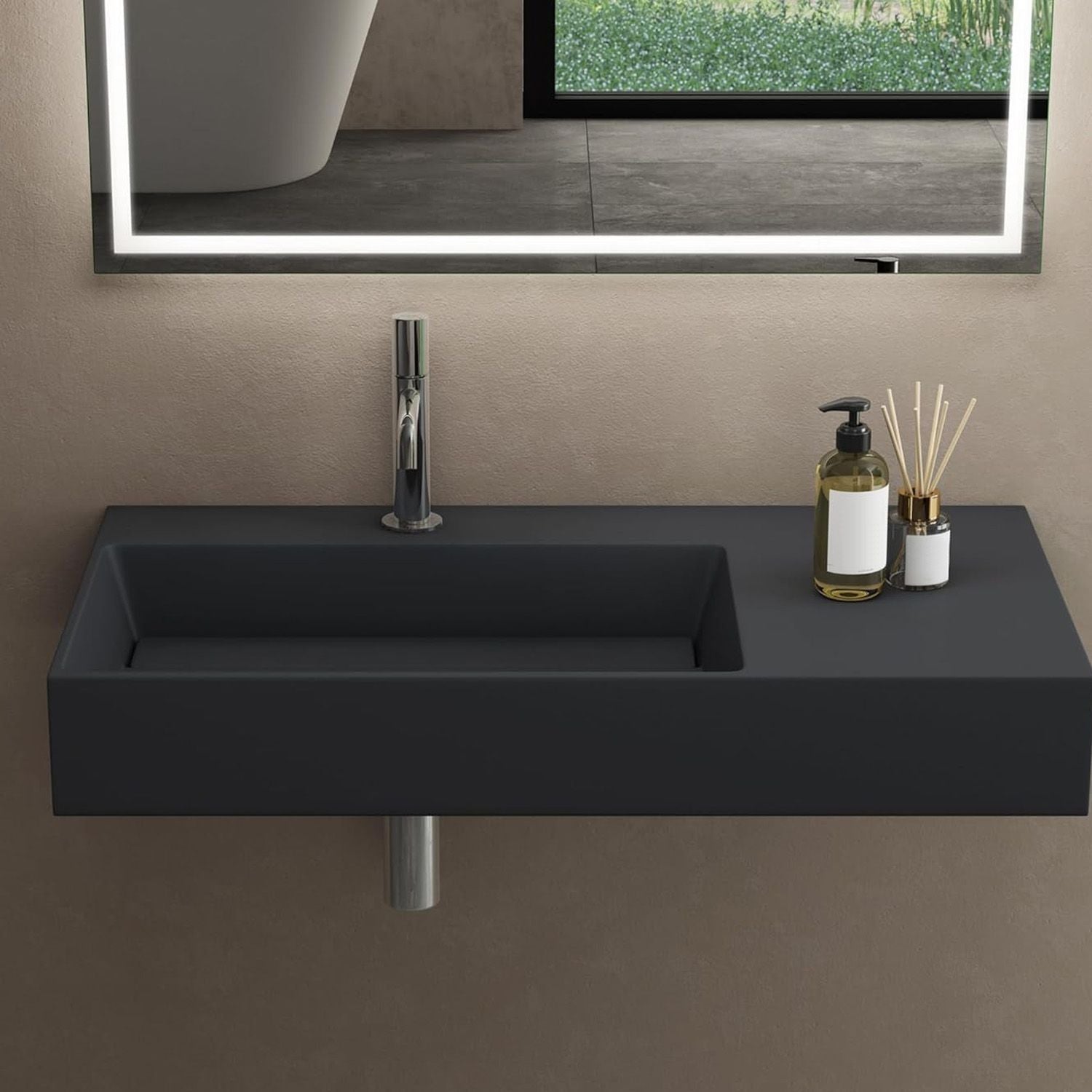 Lavoar pentru blat Archi 90 CM Grey MATT 4