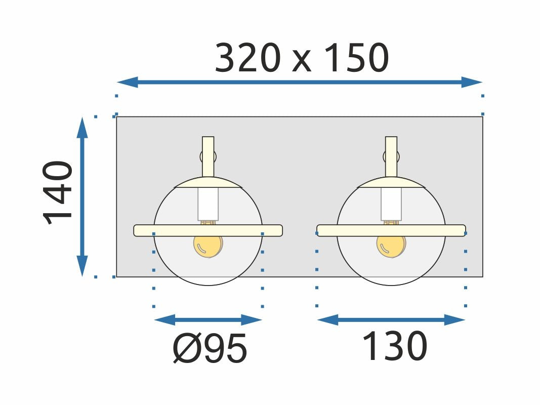 Lampa De Perete APP1221-2W Black  6