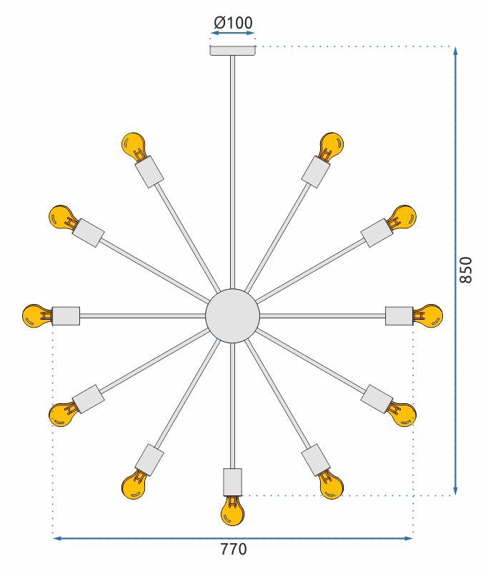 Lampă de tavan suspendată APP259-18C  8