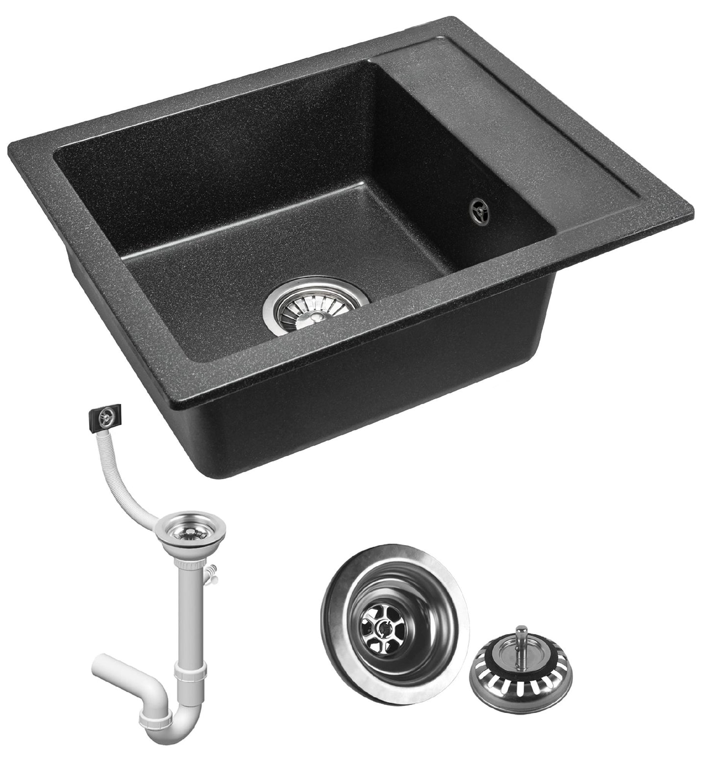 Chiuveta bucatarie Granit Rino black pietriciele  5