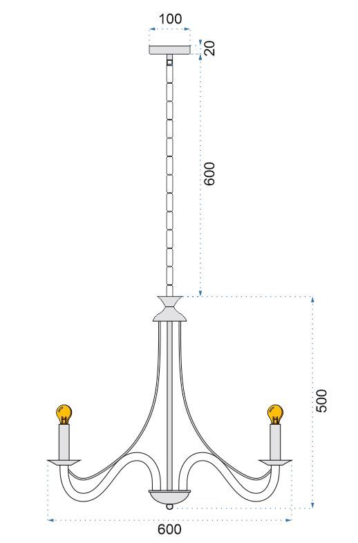 Lampă suspendată de tavan neagra rustica APP648-8CP  8