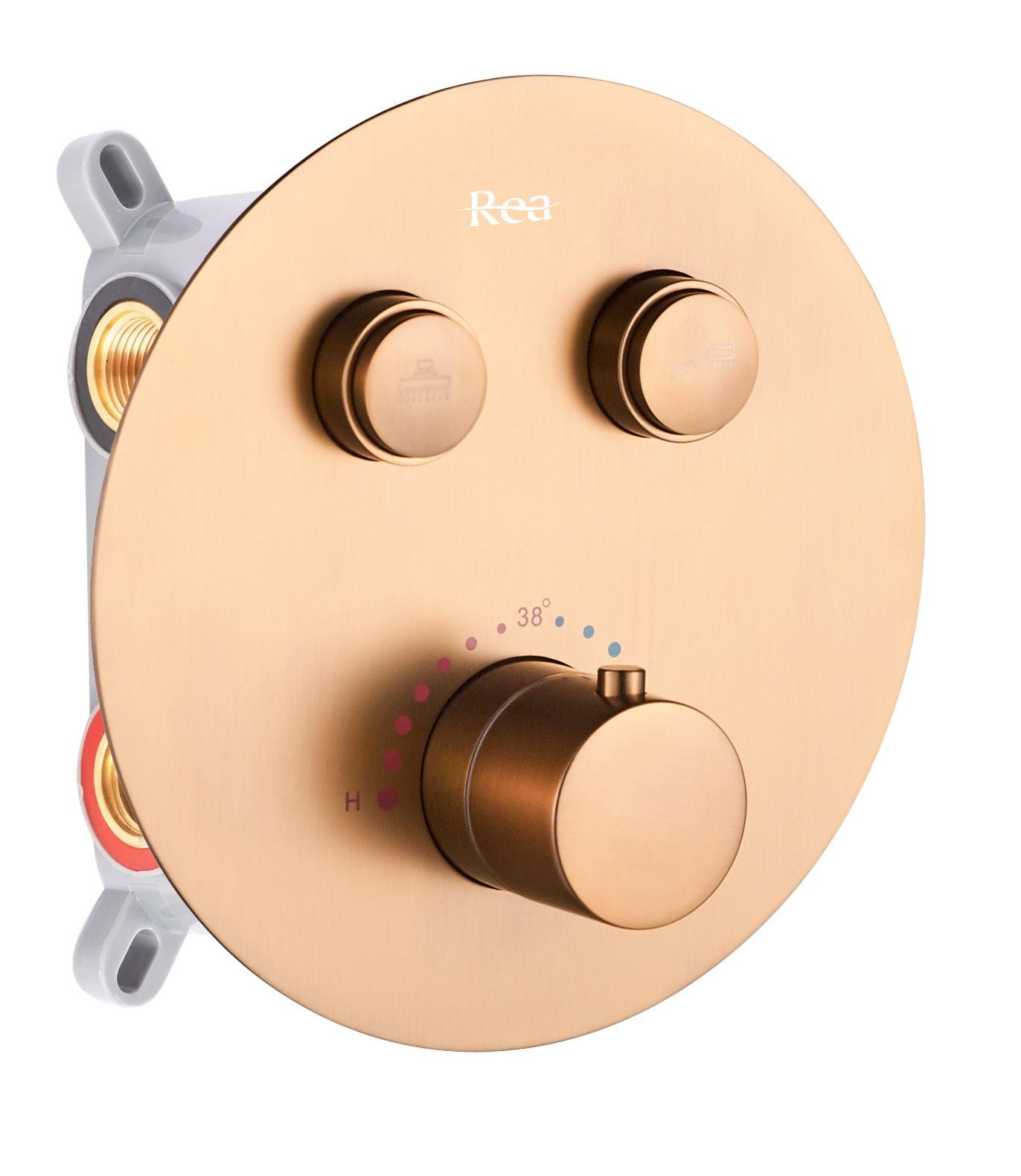 Set de duș incastrat Rea LUNGO COPPER BRUSH + BOX cu termostat 2