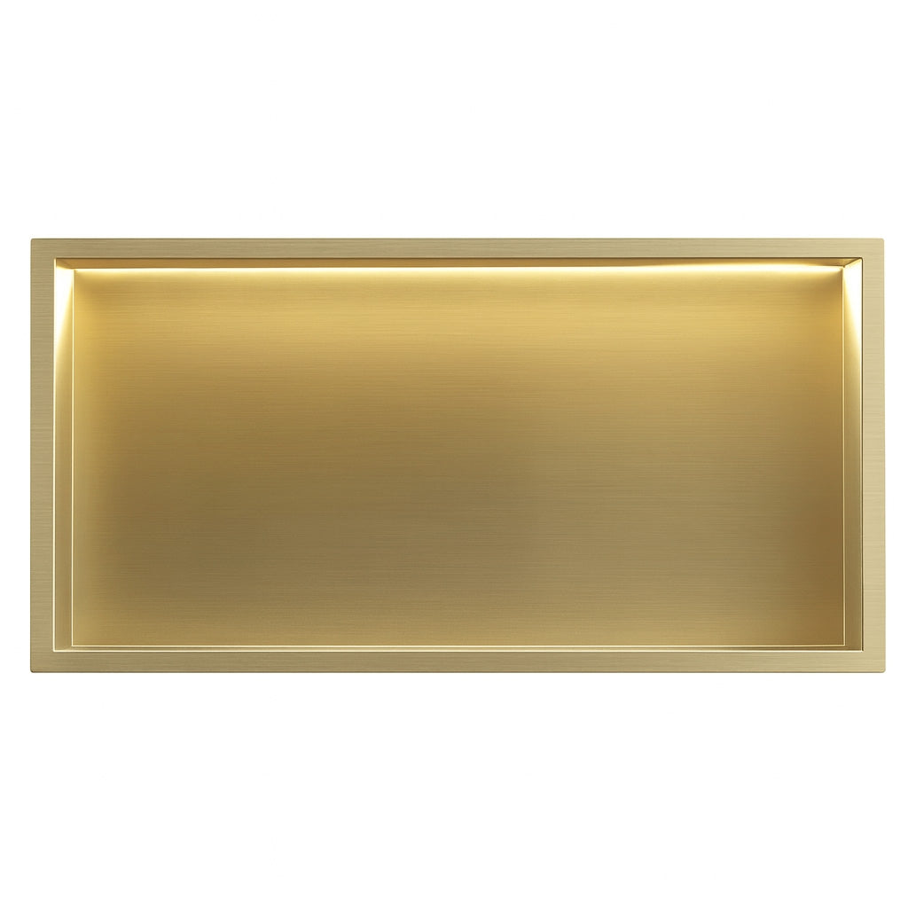 Raft Baie Incastrat Perete Led 30x60 Brush Gold  3