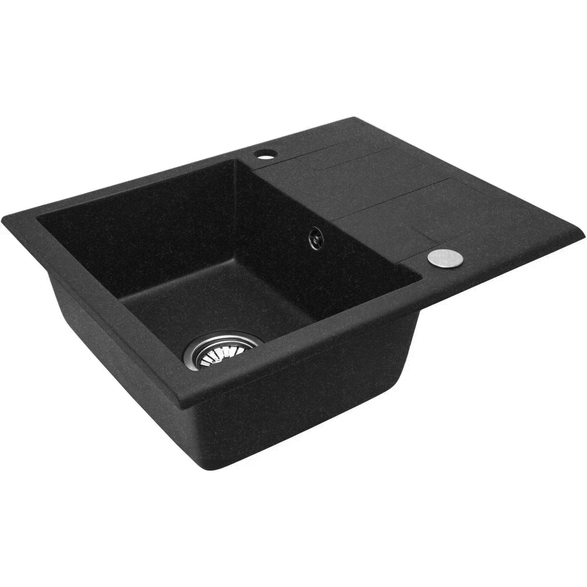 Chiuveta bucatarie Rea NORTH black cu picăţele  2