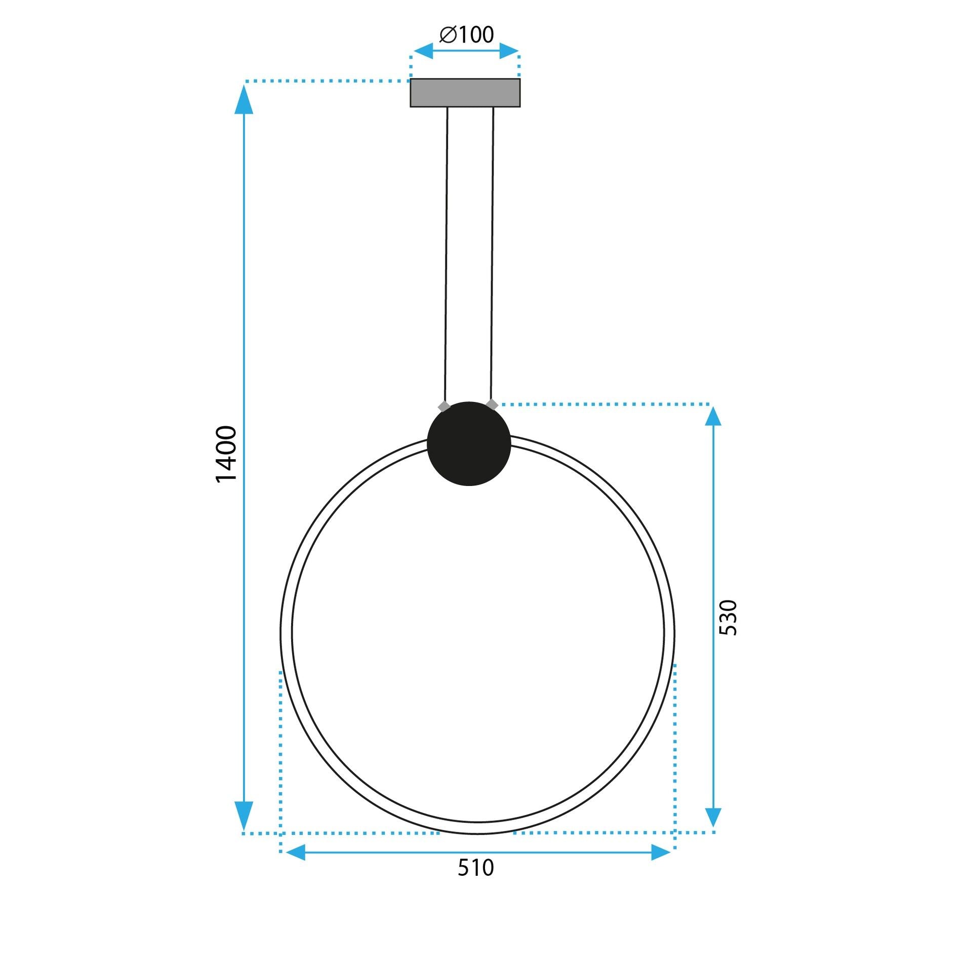 Lampă de tavan LED APP1398-CP BLACK 50cm  8