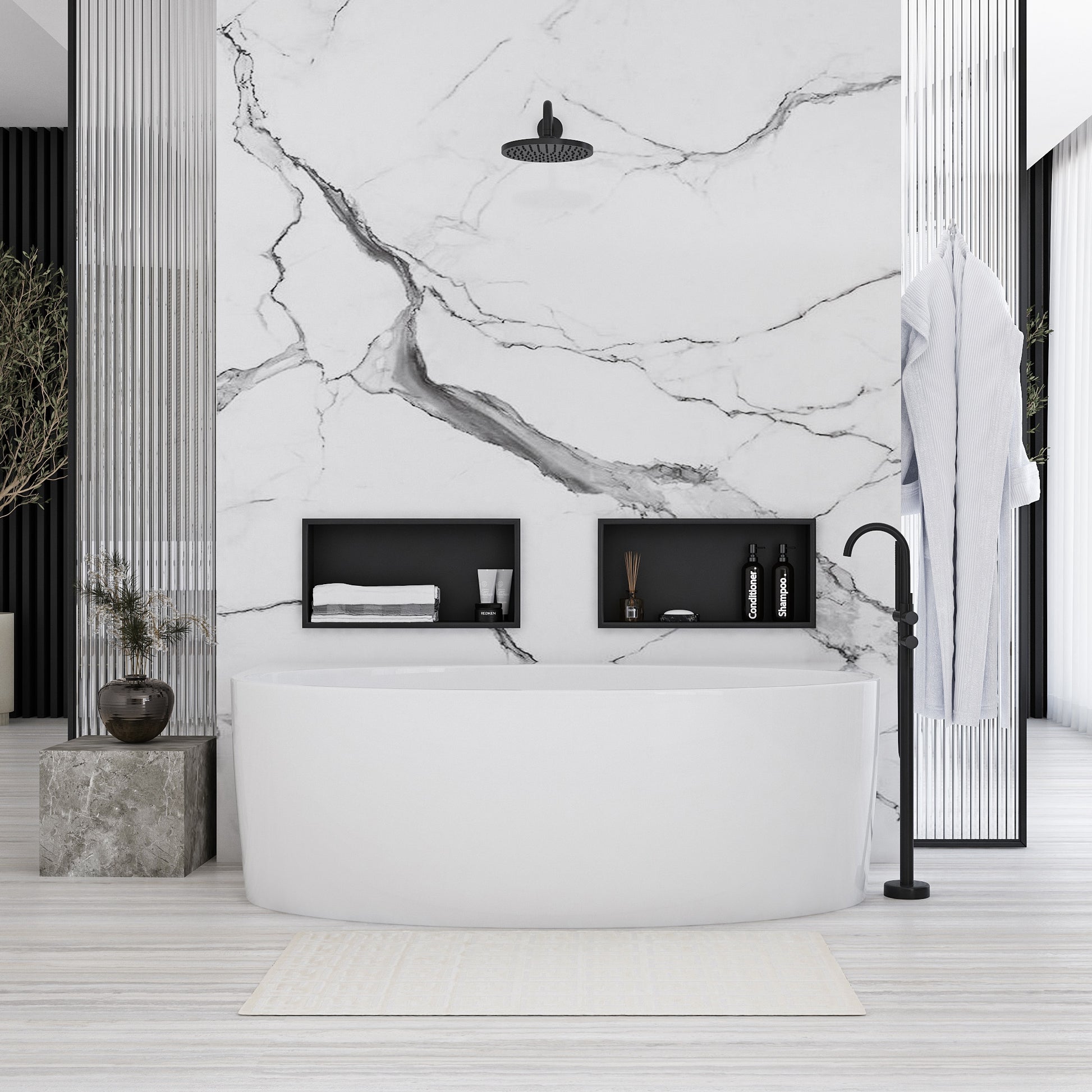 RAFT BAIE INCASTRAT PERETE 30x45 matte black  6