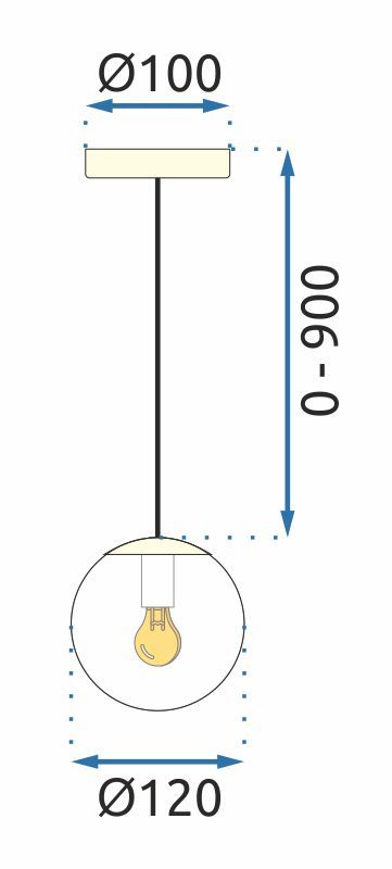 Lampă suspendată APP1249-1CP Gold  4