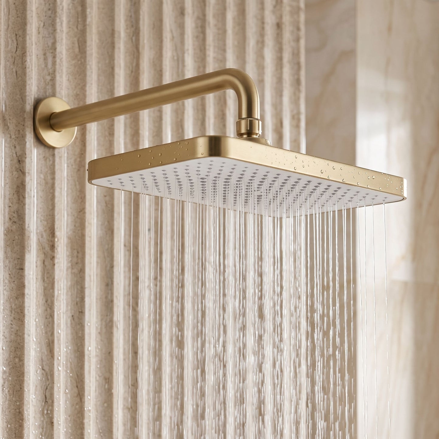 Pălărie De Duș Dreptunghiulară REA JS-032 Brushed Gold 9