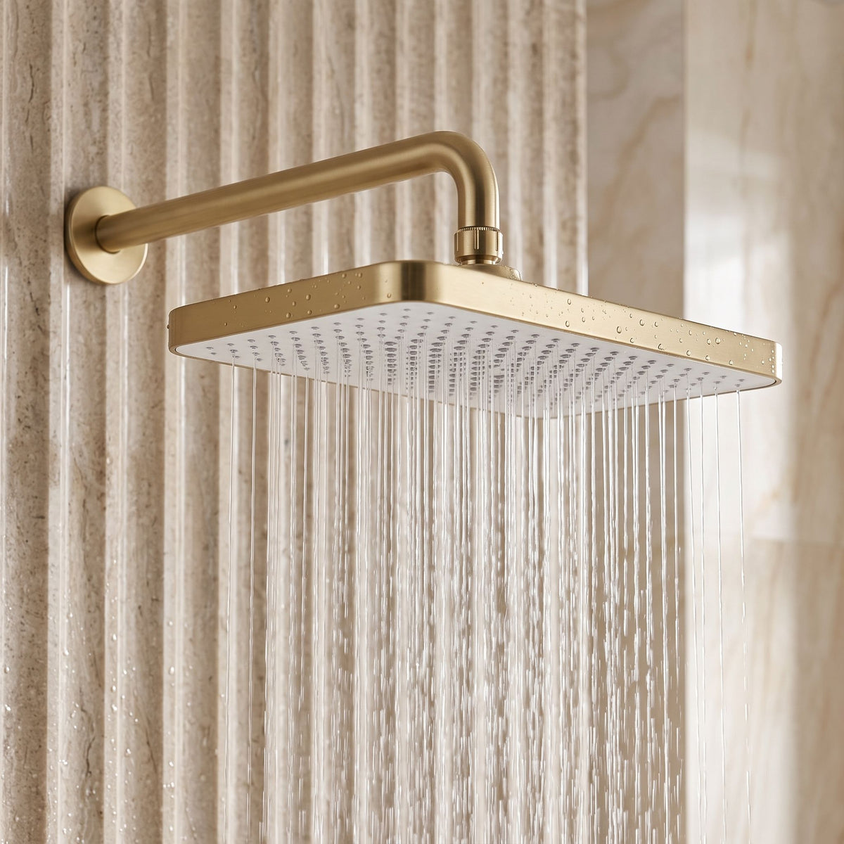 Pălărie De Duș Dreptunghiulară REA JS-032 Brushed Gold 9