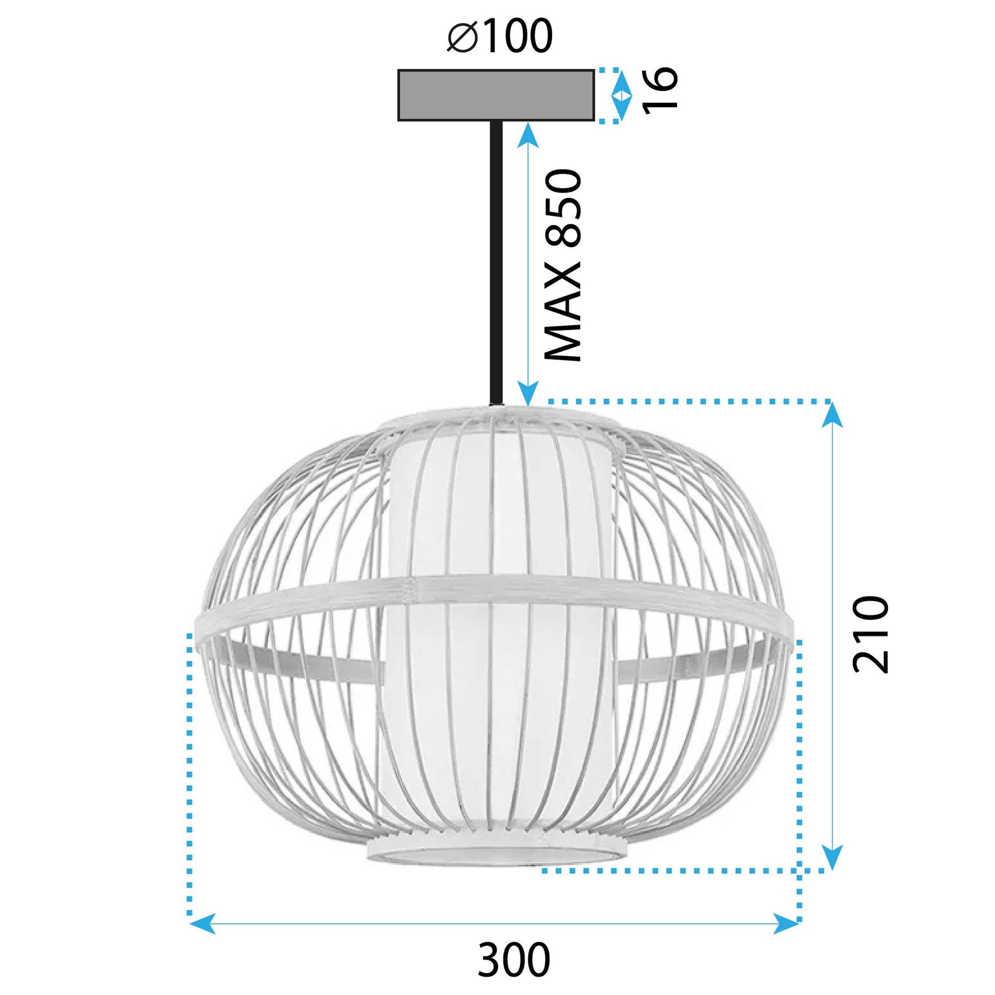LAMPĂ BOHO APP1631-1CP 30cm  8