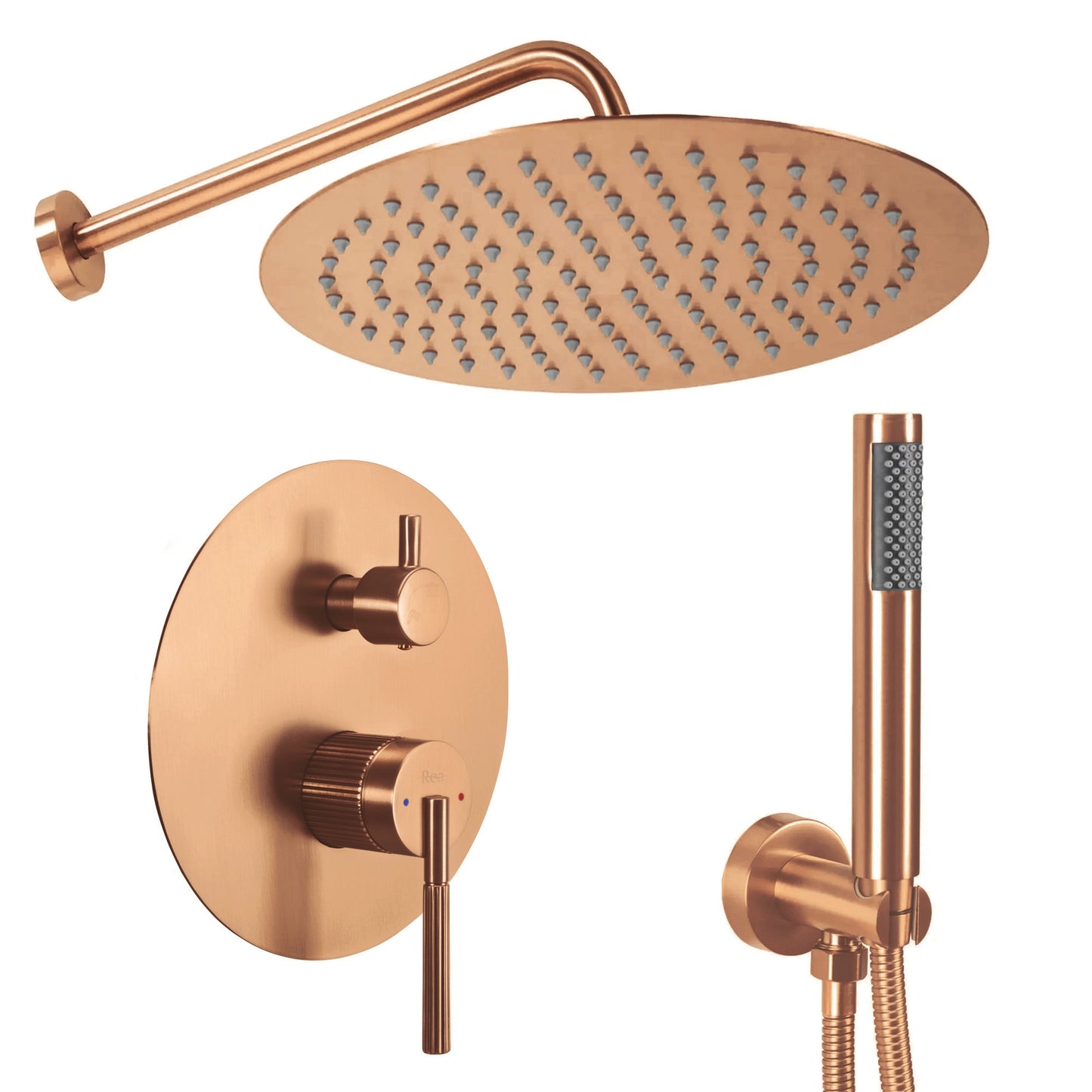 Set De Dus Incastrat Rea Argon Brush Copper + Box  1