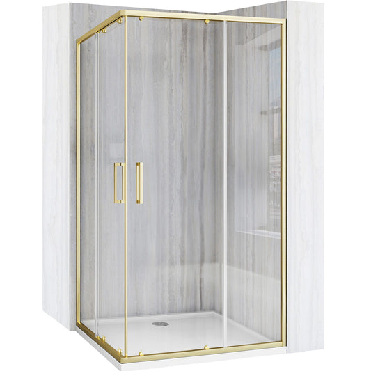 Cabină de duș Rea City 80x100 cm Brush Gold fara cadita 1