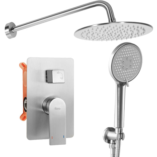 Set de duș incastrat  nichel periat INOX  + BOX  1