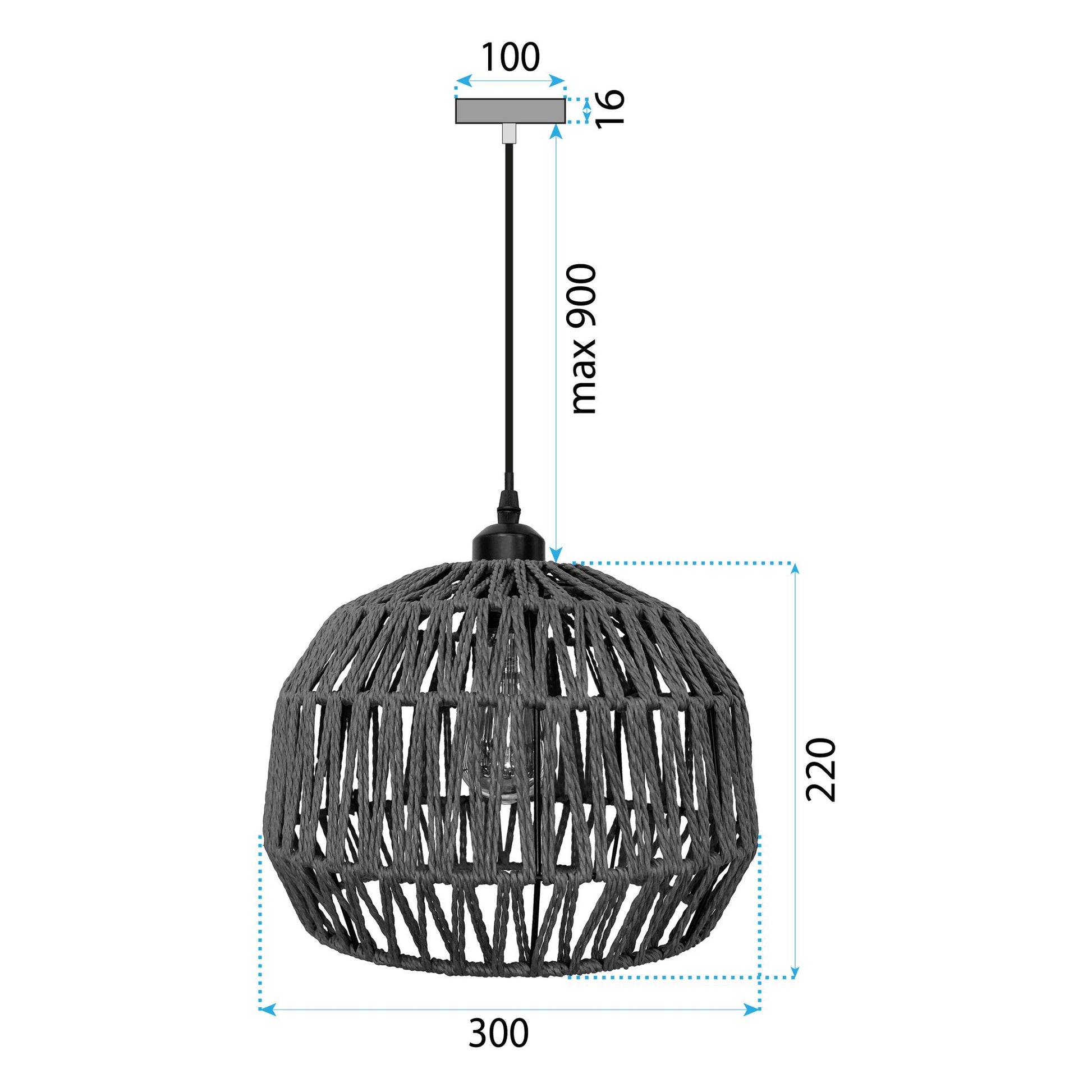 Lampa zielona Boho APP1293-1CP 7