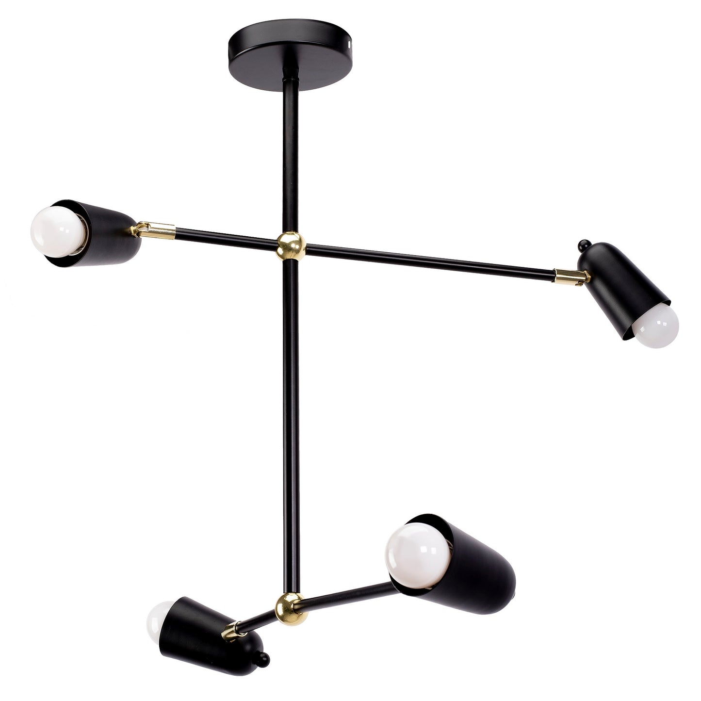 Lampa APP1708-4CP Black + Gold  1