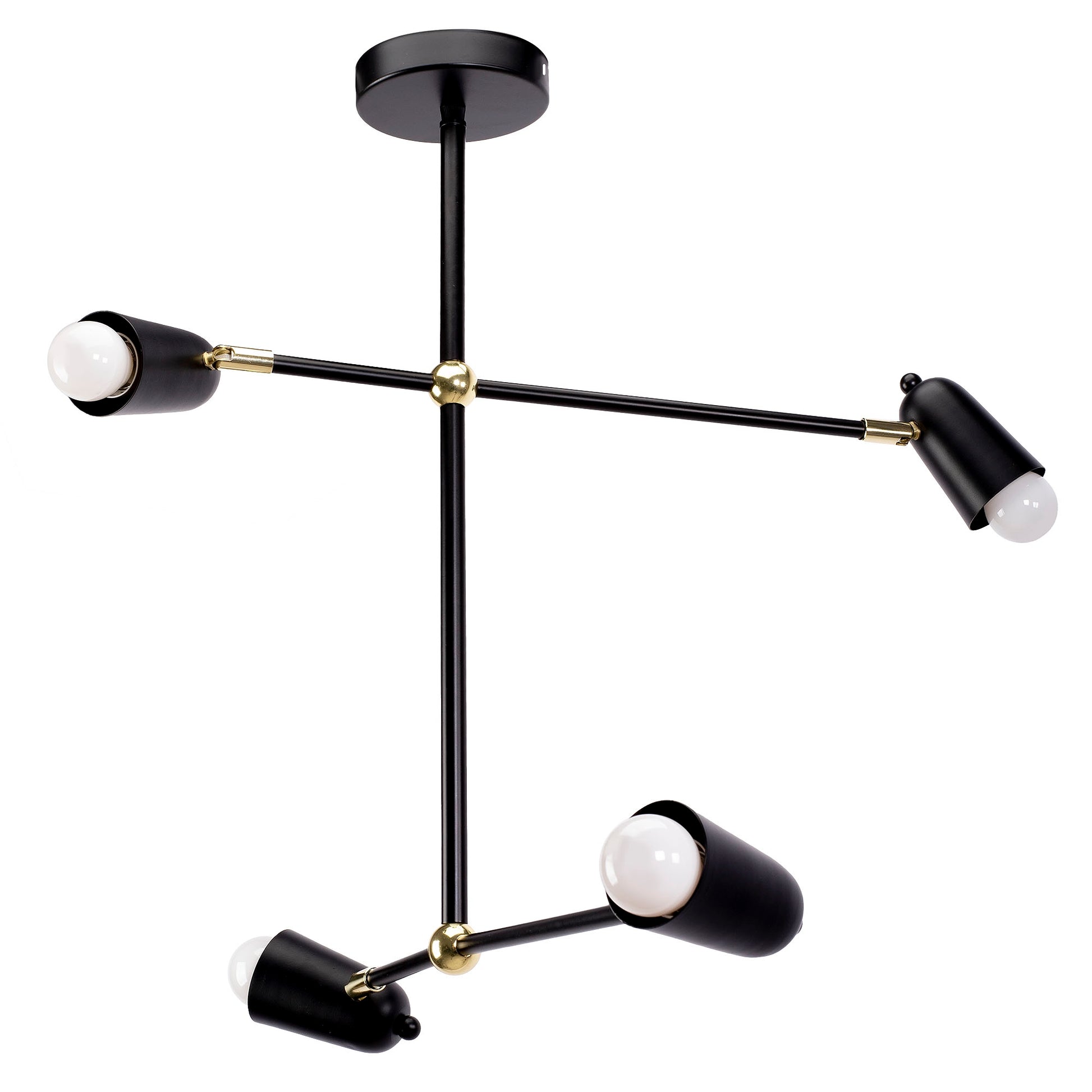 Lampa APP1708-4CP Black + Gold  1