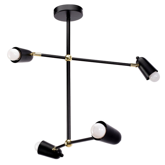 Lampa APP1708-4CP Black + Gold  1