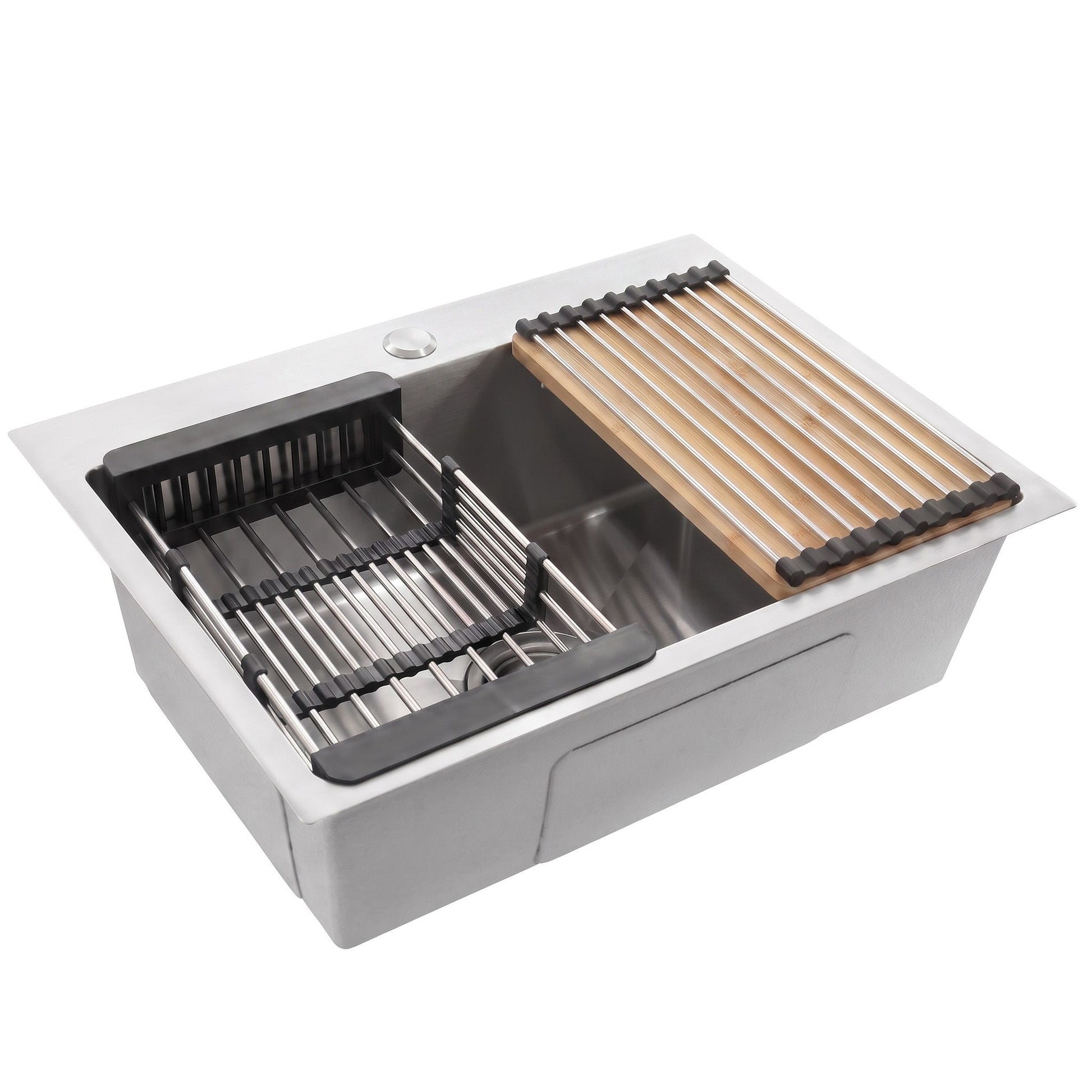 Chiuvetă Din Oțel Cu Set De Accesorii 3 Buc. REA Liam Brush Nickel 10