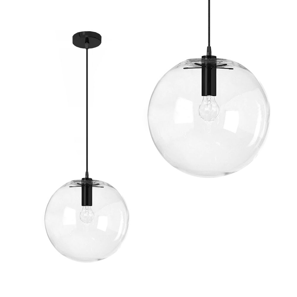 Lampă suspendată din sticlă Lassi Black 20 cm APP306-1CP  1