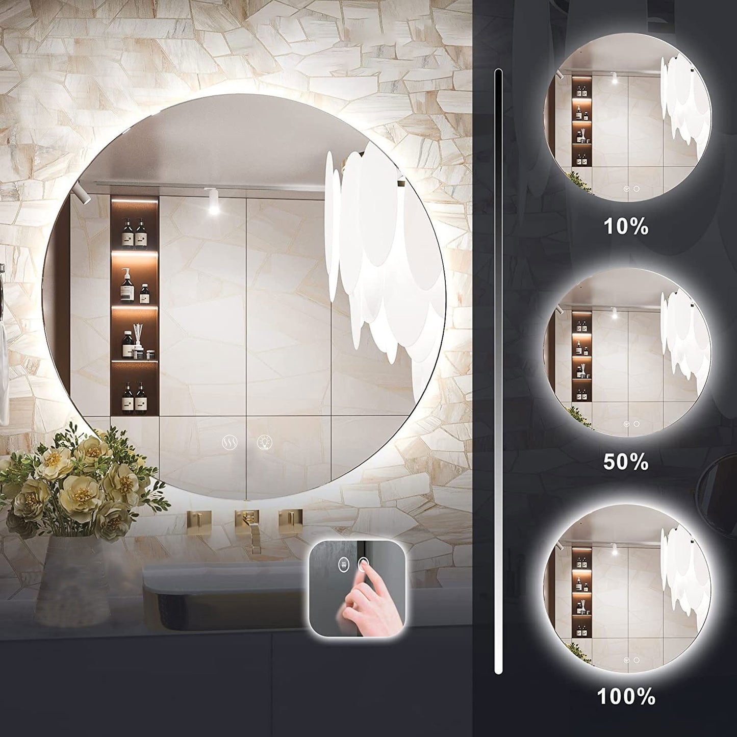 Oglindă LED 90cm HZJ090  4