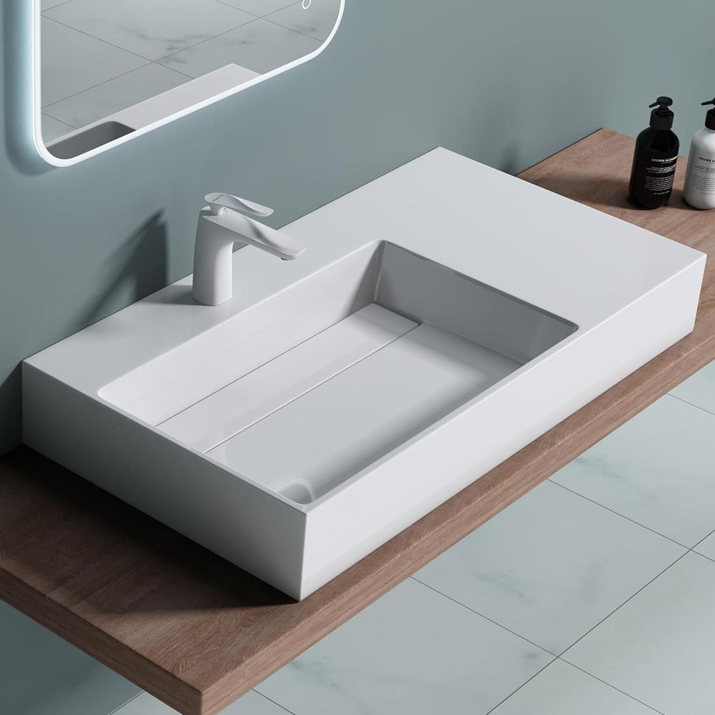 Lavoar pentru blat Archi 75 CM White 6